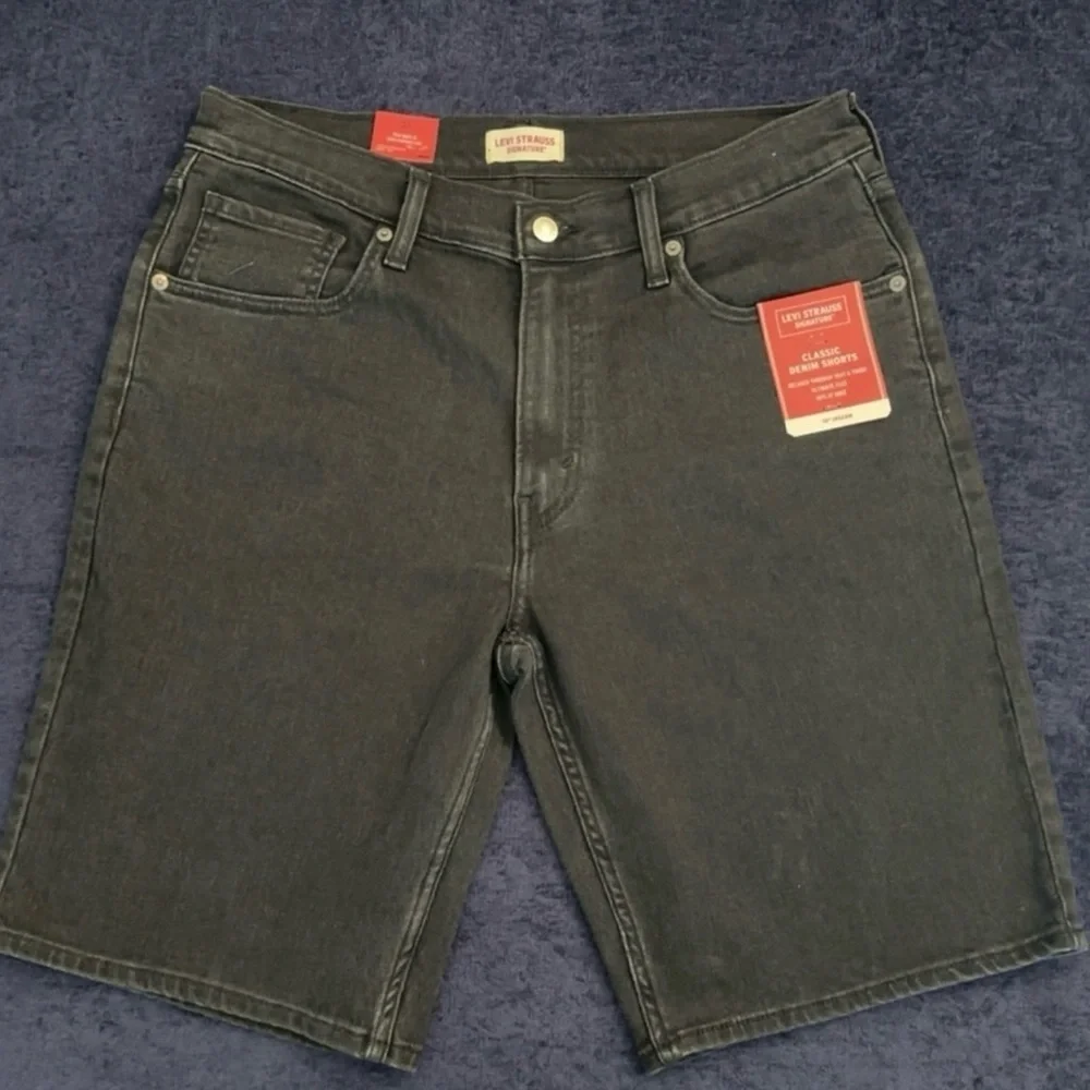 Men's Black Jean Shorts